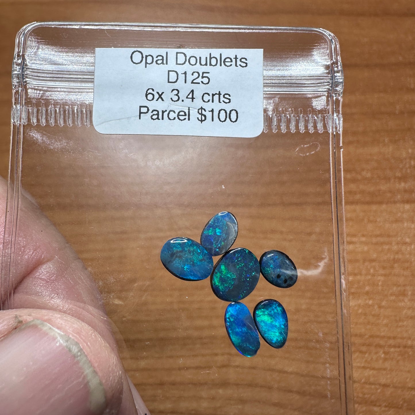 D125 Parcel Black Opal Doublets