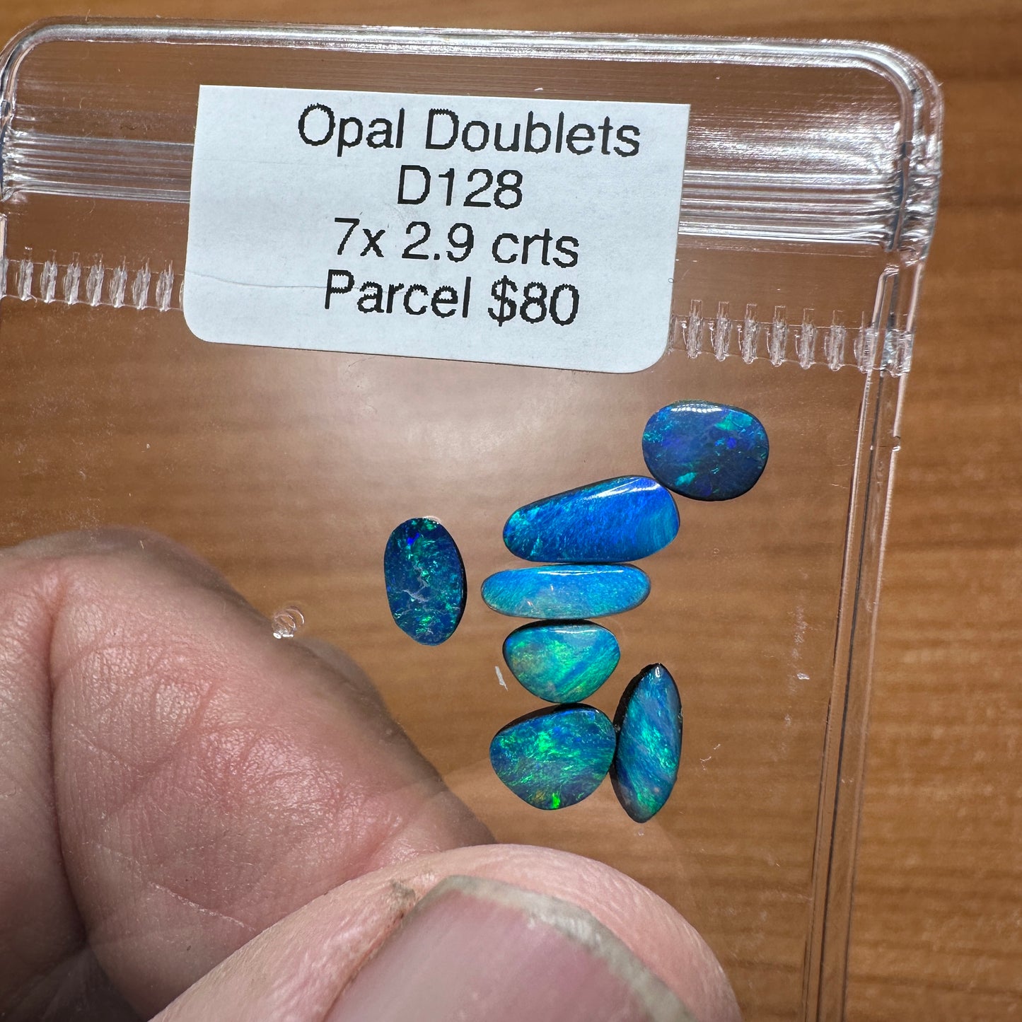D128 Parcel Black Opal Doublets