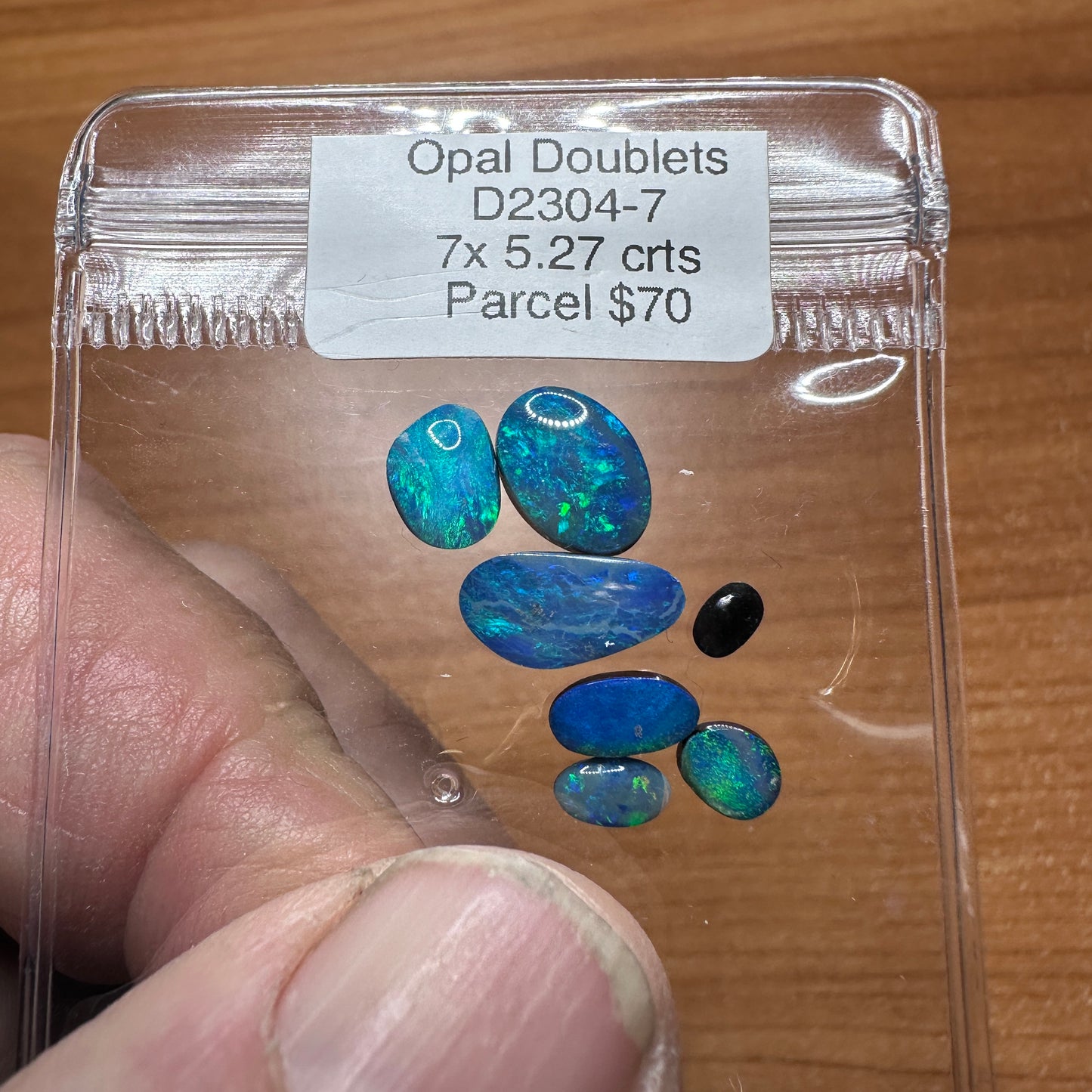 D2304-7 Parcel Black Opal Doublets