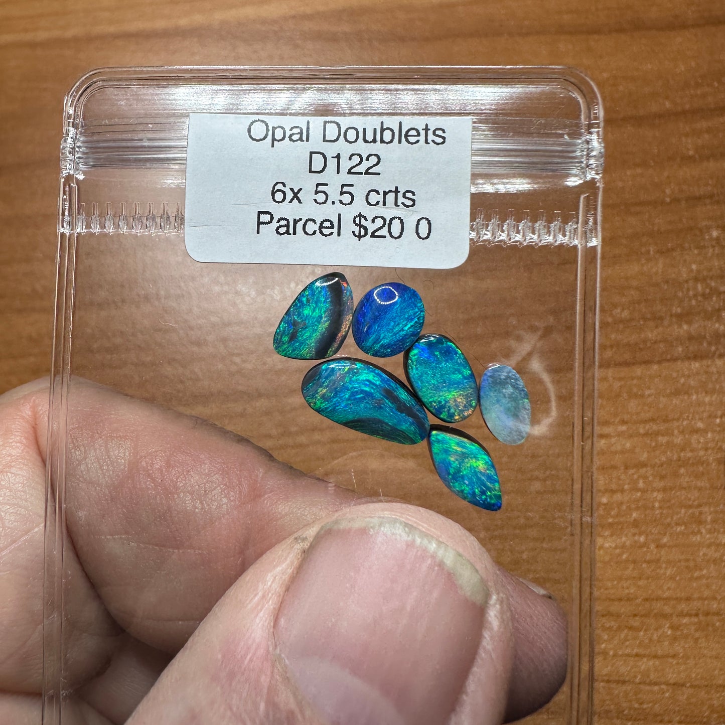 D122 Parcel Black Opal Doublets
