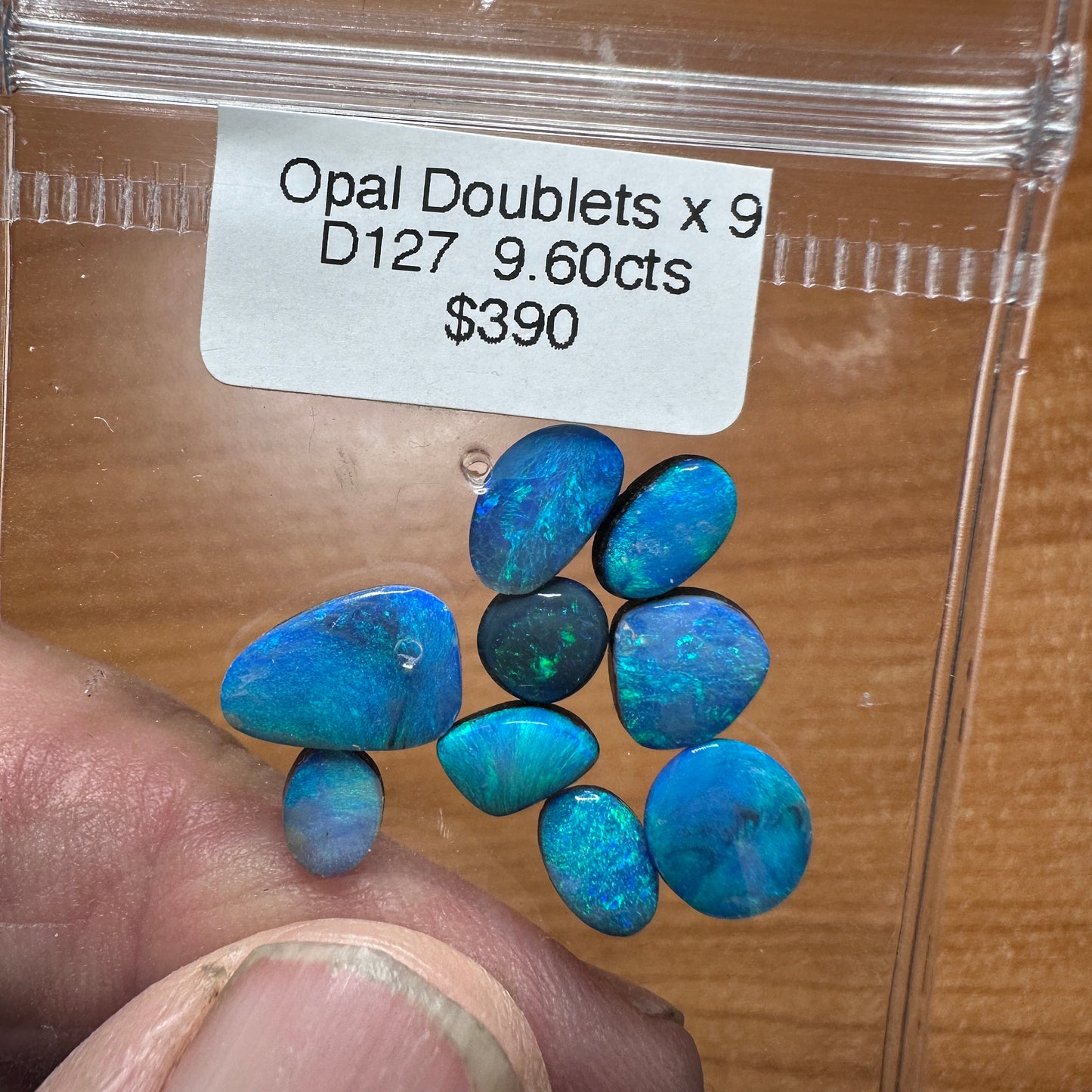 D127 Parcel Black Opal Doublets