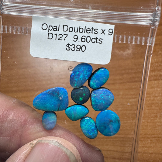 D127 Parcel Black Opal Doublets