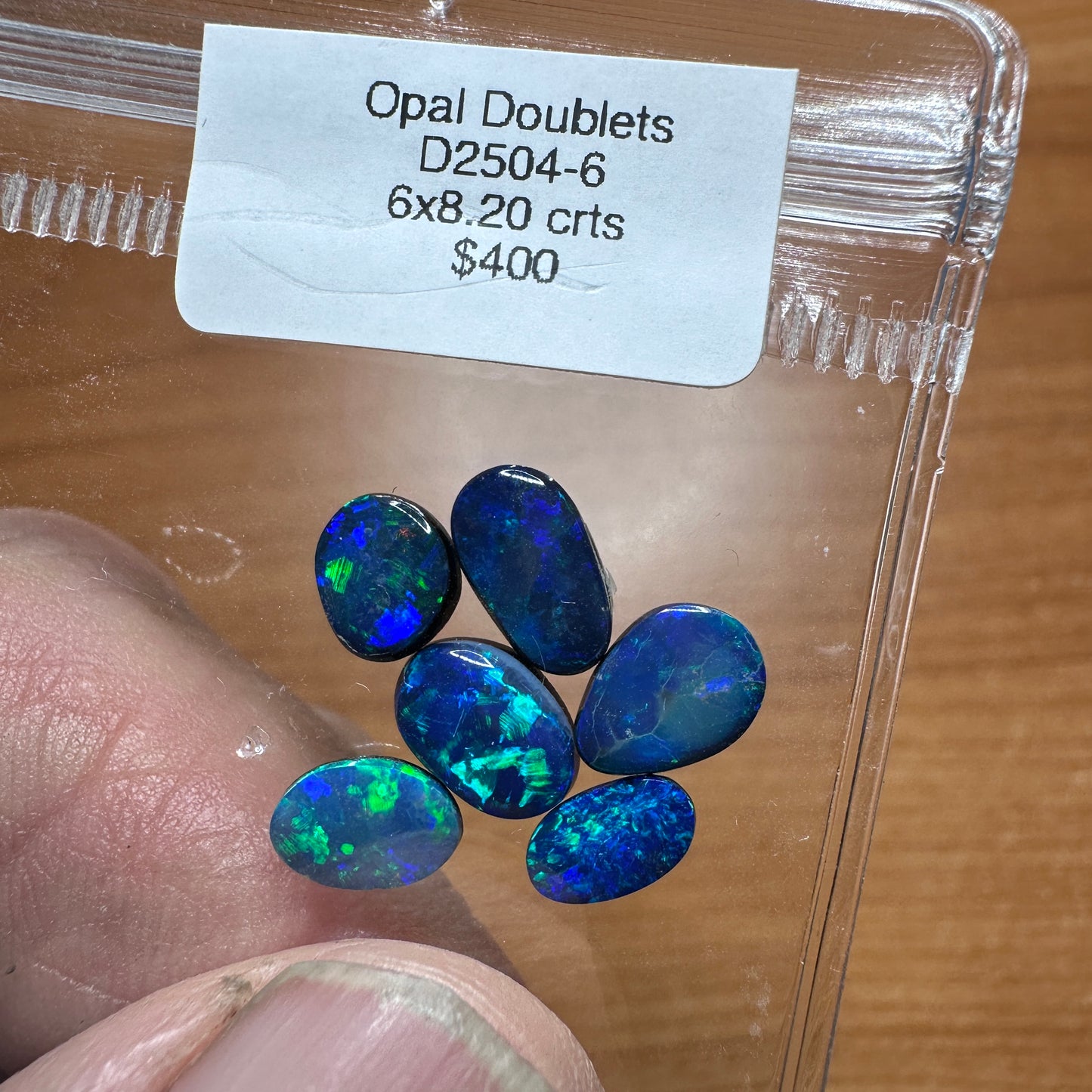 D2504-6 Parcel Black Opal Doublets