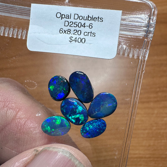 D2504-6 Parcel Black Opal Doublets