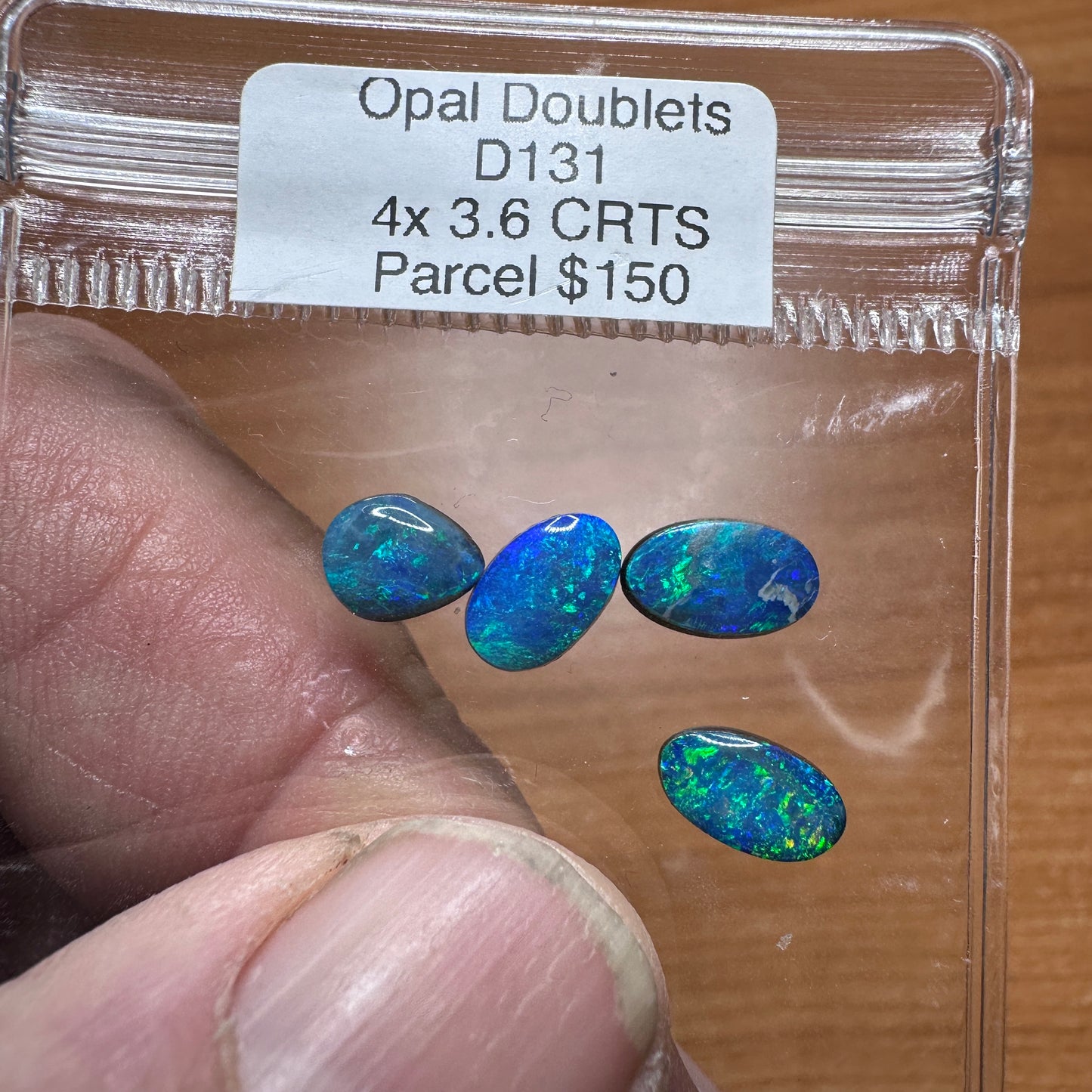 D131 Parcel Black Opal Doublets