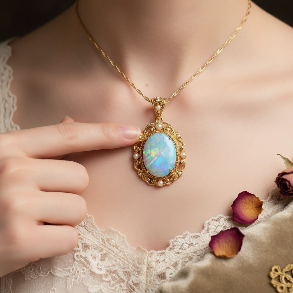 D2504-2 Opal Vintage Pendant
