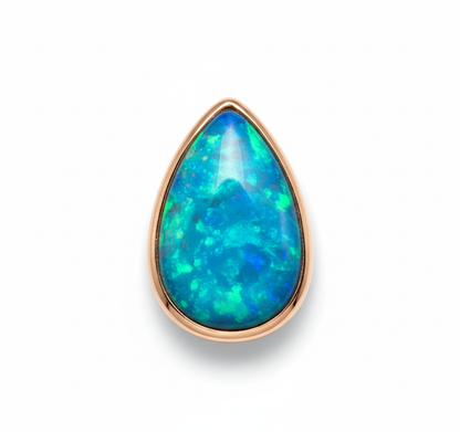 Pear opal rose gold earring