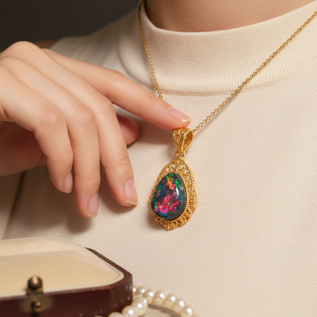 The Red Flame Vintage Pendant